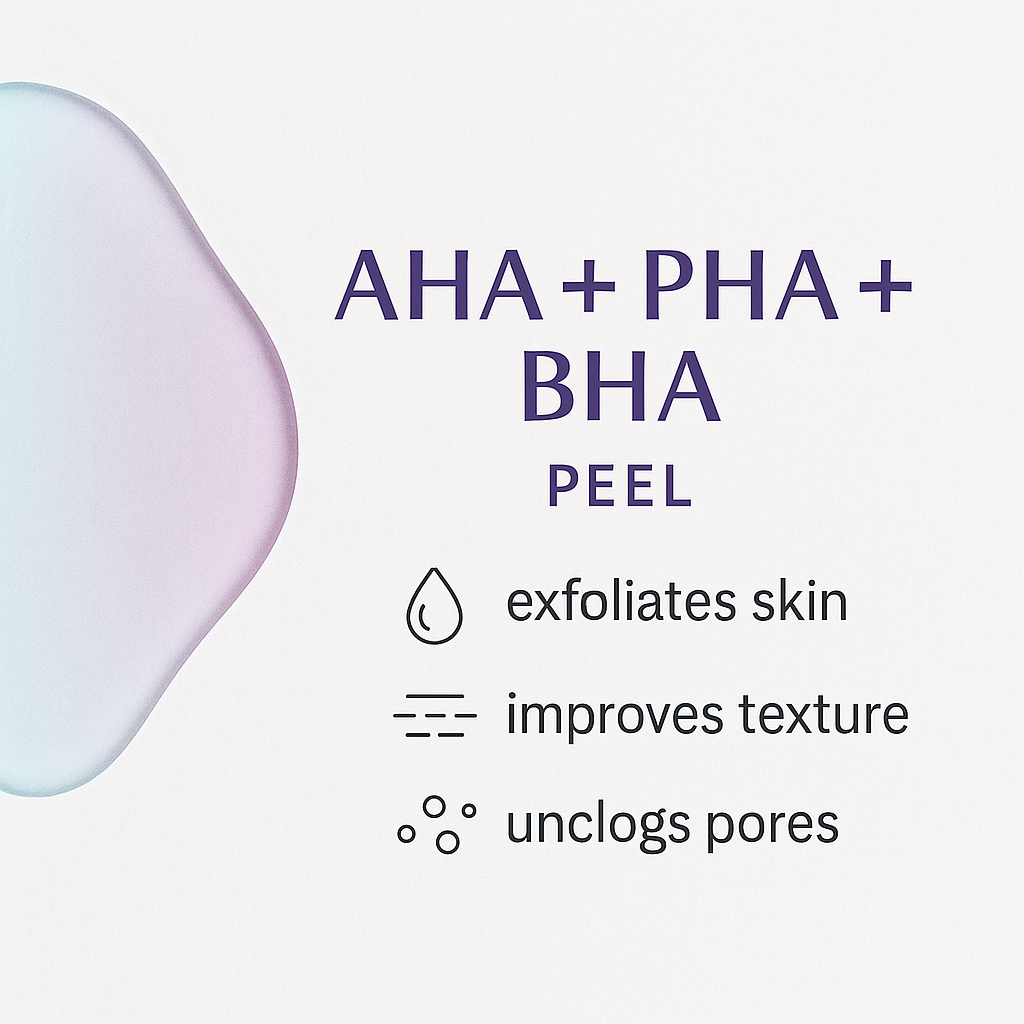 Ceraphora AHA + PHA + BHA Face Peel – Exfoliating Glow Solution
