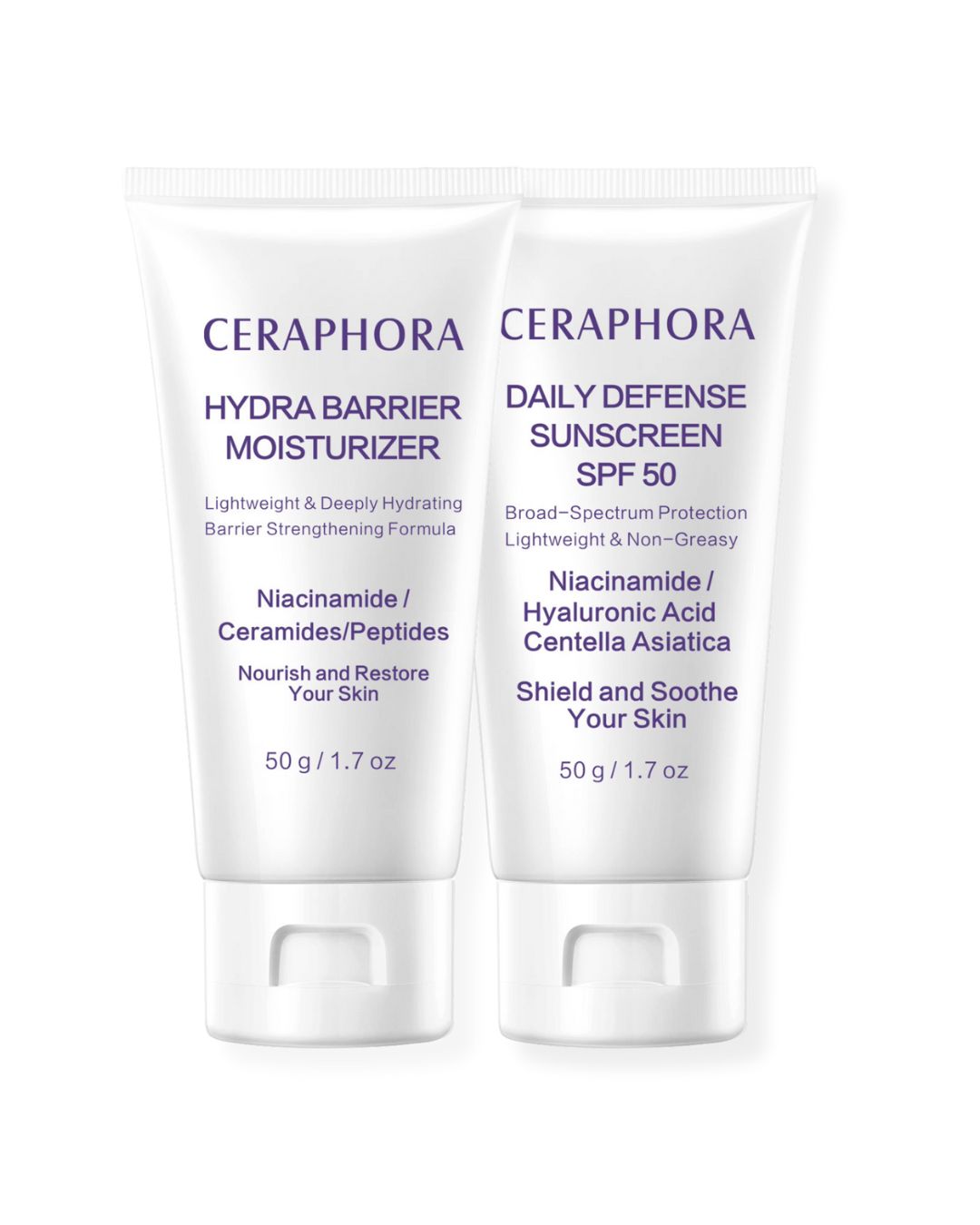 Two Ceraphora skincare products on a white background
